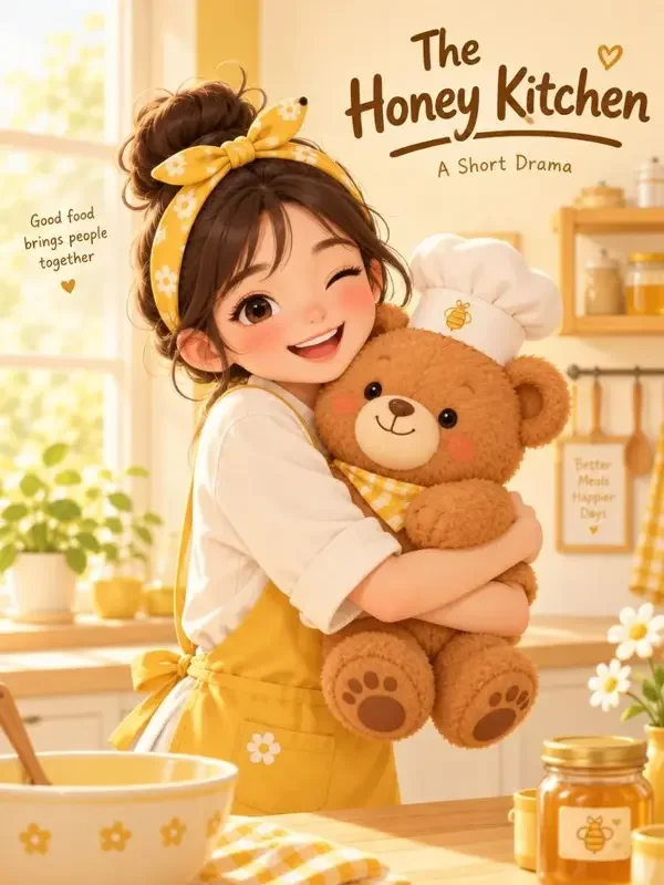 在线成人短剧《熊抱甜心小厨娘》封面，都市甜宠题材短剧